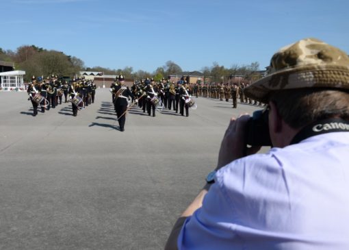 David attended attended both the rehearsal, the day before and the parade itself in order to help him create the RLC's 25th anniversary painting