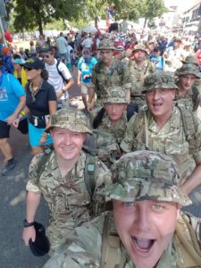 The 154 Regiment RLC team on day two making its way through Wijchen