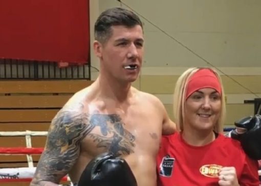 27 Regiment’s LCpl Chez Nihell won his professional debut at London's O2 Arena, pictured with his wife Cpl Alanna Nihell